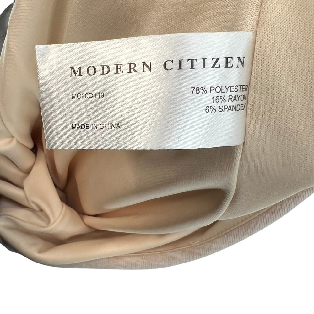 Modern Citizen Kiki Ruched Side-Slit Midi Skirt Oatmeal Cream Size Small - Picture 10 of 11